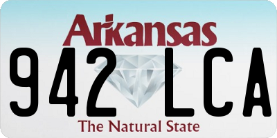 AR license plate 942LCA
