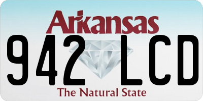 AR license plate 942LCD