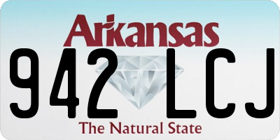 AR license plate 942LCJ