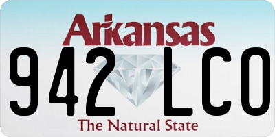 AR license plate 942LCO