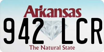 AR license plate 942LCR