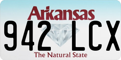 AR license plate 942LCX