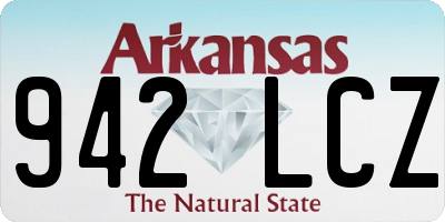 AR license plate 942LCZ