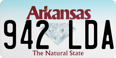 AR license plate 942LDA