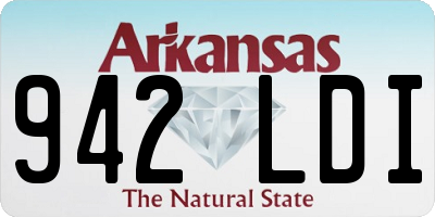 AR license plate 942LDI