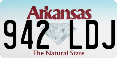 AR license plate 942LDJ
