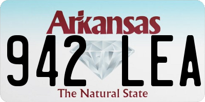 AR license plate 942LEA