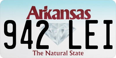 AR license plate 942LEI
