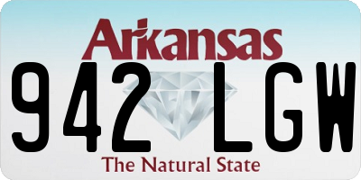 AR license plate 942LGW