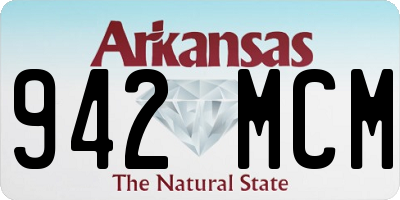AR license plate 942MCM