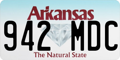 AR license plate 942MDC