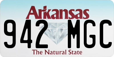 AR license plate 942MGC