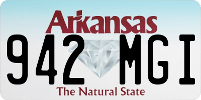 AR license plate 942MGI