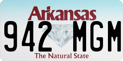 AR license plate 942MGM