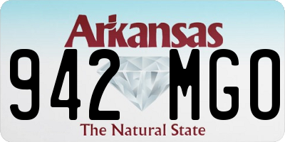 AR license plate 942MGO