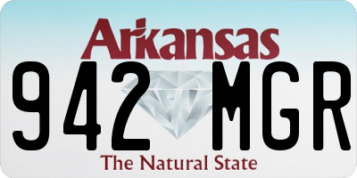 AR license plate 942MGR