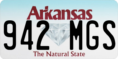 AR license plate 942MGS
