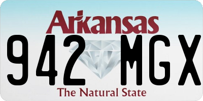 AR license plate 942MGX