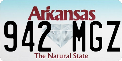 AR license plate 942MGZ