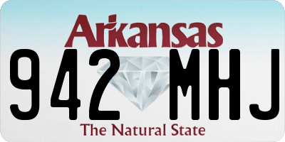 AR license plate 942MHJ