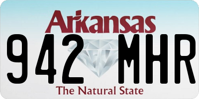 AR license plate 942MHR