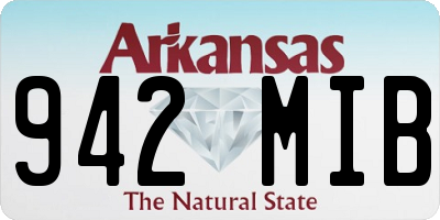 AR license plate 942MIB