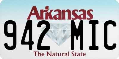 AR license plate 942MIC