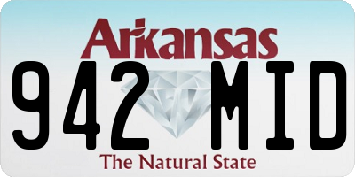 AR license plate 942MID