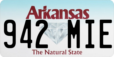 AR license plate 942MIE