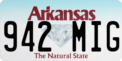 AR license plate 942MIG