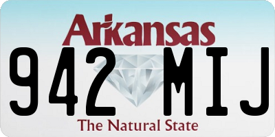 AR license plate 942MIJ