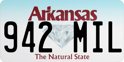 AR license plate 942MIL