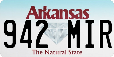 AR license plate 942MIR