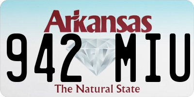 AR license plate 942MIU