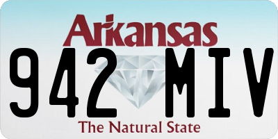 AR license plate 942MIV