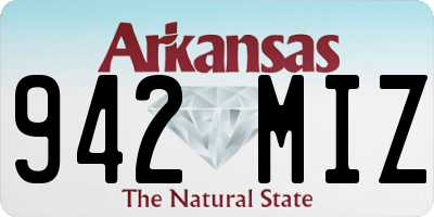 AR license plate 942MIZ