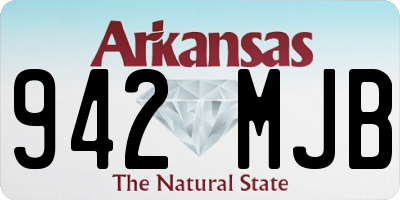 AR license plate 942MJB