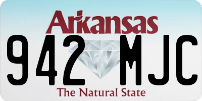 AR license plate 942MJC