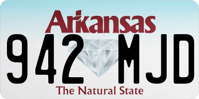 AR license plate 942MJD