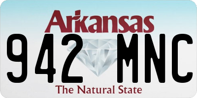 AR license plate 942MNC