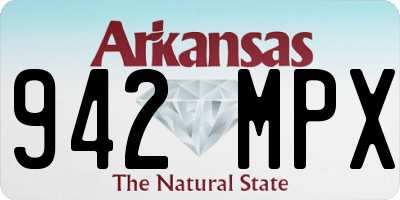 AR license plate 942MPX
