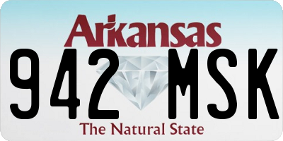 AR license plate 942MSK
