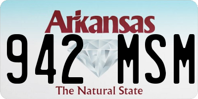AR license plate 942MSM