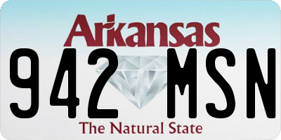 AR license plate 942MSN