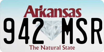 AR license plate 942MSR