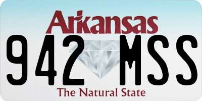 AR license plate 942MSS