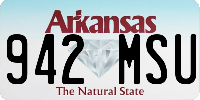 AR license plate 942MSU