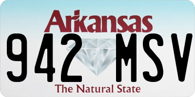 AR license plate 942MSV