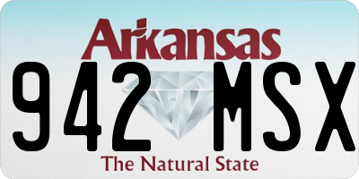 AR license plate 942MSX