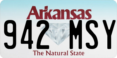 AR license plate 942MSY